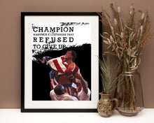 Load image into Gallery viewer, Rocky Balboa quote Motivational Quote Champion Never give up Rocky Balboa poster Motivational Art Rocky Balboa quote