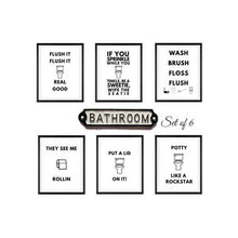 Load image into Gallery viewer, Bathroom art Bathroom wall decor Funny art Framed bathroom wall decor restroom art restroom decor Poster