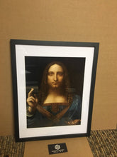 Load image into Gallery viewer, framed wall art Salvator Mundi or art print by Leonardo da Vinci