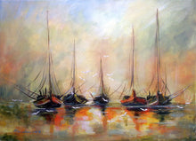 Load image into Gallery viewer, Sailing boat art print wall art framed Nautical art poster wall art  Sailing art gift Sail boat framed art