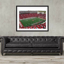 Load image into Gallery viewer, Wisconsin Badgers Camp Randall Stadium football Stadium wall art framed Football Art Madison Wisconsin Gift Poster
