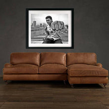 Load image into Gallery viewer, Muhammad Ali Poster wall art print framed Muhammad Ali vs Sonny Liston Muhammad Ali poster framed Black and White