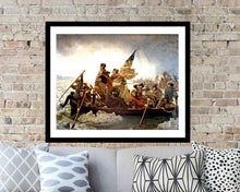 Load image into Gallery viewer, George Washington wall art Framed art Washington crossing Washington Washington crossing the Delaware patriotic revolutionary war