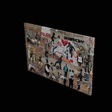 Load image into Gallery viewer, Banksy Graffiti Street Art Collage Banksy street art Banksy mural abstract
