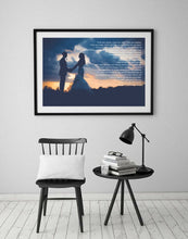 Load image into Gallery viewer, Wedding Anniversary gift Song Lyrics print framed Song Lyrics print Anniversary Wedding vows Anniversary gift frame song lyric gift