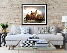 Load image into Gallery viewer, George Washington wall art Framed art Washington crossing Washington Washington crossing the Delaware patriotic revolutionary war