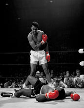 Load image into Gallery viewer, Muhammad ali vs Sonny Liston Muhammad Ali Poster Muhammad Ali wall art poster inspirational Framed boxing art print Ali boxing poster