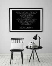 Load image into Gallery viewer, Wedding Anniversary gift Song Lyrics print framed Song Lyrics print Anniversary Wedding vows Anniversary gift frame song lyric gift