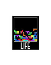 Load image into Gallery viewer, Life poster Motivational art Life Tetris motivation Poster Quote Literary Quote artworkQuote Illustration gift for him Poster