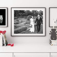 Load image into Gallery viewer, Vows print Wedding anniversary anniversary gift Framed Song Lyrics Wedding Song print Song Lyrics Print Custom framed quote Poster