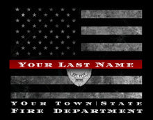 Load image into Gallery viewer, Firefighter Gift Personalized Thin red line flag framed  fireman gift thin blue line framed for police officer police officer gift
