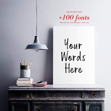 Load image into Gallery viewer, Custom sign print Custom quote print  make a sign quote print Custom Quote Print Quote prints Custom typewriter print poster art