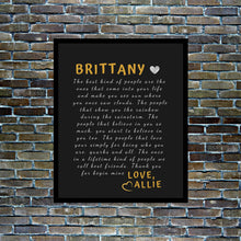 Load image into Gallery viewer, Best friend gift frienship gift Custom best friend gift personalized for her friendship gift wall art for best friend