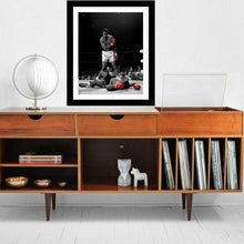 Load image into Gallery viewer, Muhammad ali vs Sonny Liston Muhammad Ali Poster Muhammad Ali wall art poster inspirational Framed boxing art print Ali boxing poster