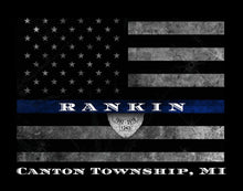 Load image into Gallery viewer, Police officer gifts Thin Blue Line Flag police academy graduation gifts thin blue line PERSONALIZED THIN BLUE line flag personalized