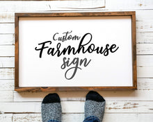 Load image into Gallery viewer, farmhouse wood sign word art print custom quote print quote print custom frame framed frame sign custom quote frame custom