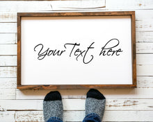 Load image into Gallery viewer, Custom wood custom sign wood Farmhouse wall rustic wood farmhouse sign rustic wall custom quote print