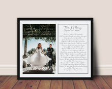 Load image into Gallery viewer, Anniversary Gift Vows print 1st year anniversary Anniversary gift for wife Personalized gifts for couple First Anniversary Paper Gift