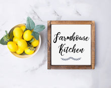 Load image into Gallery viewer, Personalized Kitchen Wall Art 6x6 inch personalized farmhouse for wall art rustic barn wood  kitchen funny