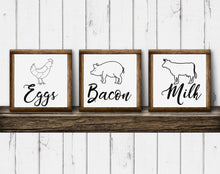 Load image into Gallery viewer, Personalized Kitchen Wall Art 6x6 inch personalized farmhouse for wall art rustic barn wood  kitchen funny