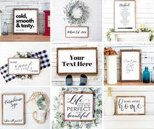 Load image into Gallery viewer, Farmhouse wood sign wall for rustic personalized custom wood