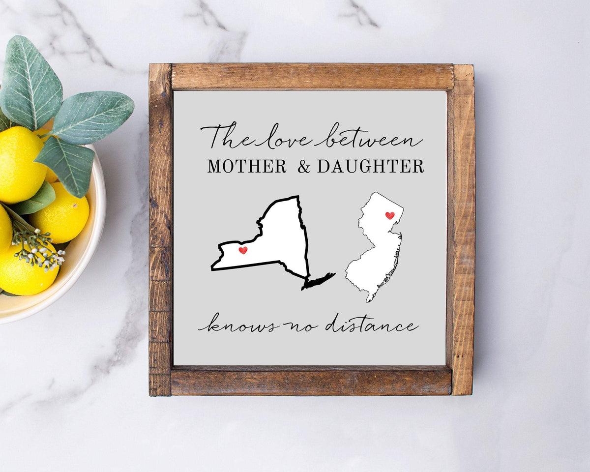 Mother Daughter Gift, Long Distance, Personalized Gift from Son Family gift  art, Love Mom, Birthday Gifts for Mom From Daughter, Mother gift - OC  Canvas Studio