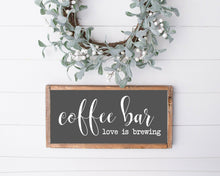 Load image into Gallery viewer, coffee bar sign wood coffee bar sign coffee sign home wall kitchen sign kitchen