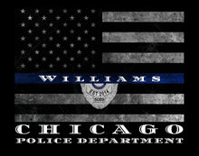Load image into Gallery viewer, Customized Thin blue line flag Police officer retirement gift Police officer gift Thin Blue Line flag Personalized print Police Sign