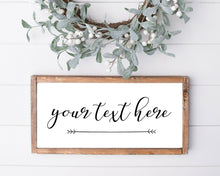 Load image into Gallery viewer, Farmhouse wood sign wall for rustic personalized custom wood