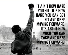 Load image into Gallery viewer, Rocky Balboa quote poster art print Inspirational wall art print Rocky Balboa poster Rocky balboa wall art Motivational Poster
