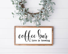 Load image into Gallery viewer, coffee bar sign wood coffee bar sign coffee sign home wall kitchen sign kitchen