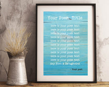 Load image into Gallery viewer, Poem Print Poem print custom Framed poem print Custom Poem Custom sign print poem print framed