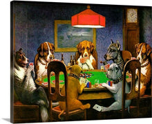 Load image into Gallery viewer, Dogs playing poker Poker Poker art Friend in need Dog art playroom art mancave art pool art