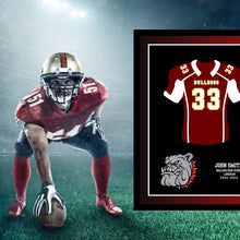 Load image into Gallery viewer, Football Jersey Frame High School Senior Night