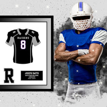 Load image into Gallery viewer, Football Jersey Frame High School Senior Night