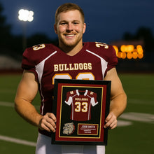 Load image into Gallery viewer, Football Jersey Frame High School Senior Night