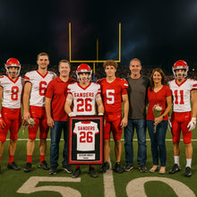 Load image into Gallery viewer, Football Jersey Frame High School Senior Night