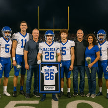 Load image into Gallery viewer, Football Jersey Frame High School Senior Night