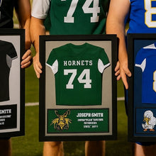 Load image into Gallery viewer, a group of framed baseball jerseys on a wall