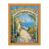 11x14 Frame Slim Classic Florer Beaded Gold Picture Frame