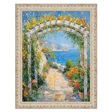 Load image into Gallery viewer, White Wash Alabaster Bead Picture Frame 