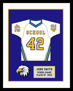 High School Lacrosse Senior Award Night Gift Idea - Jersey Frame Print  ModernMemoryDesign.com 