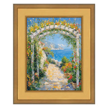 Load image into Gallery viewer, Wide Gold Leaf Flat Panel Picture Frame 