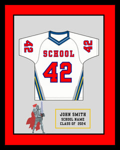 High School Lacrosse Senior Award Night Gift Idea - Jersey Frame Print  ModernMemoryDesign.com 