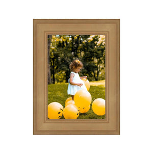 3 Inch Wide Flat Gold Traditional Picture Frame - Modern Memory Design Picture frames - New Jersey Frame shop custom framing