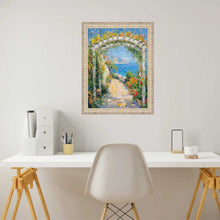 Load image into Gallery viewer, White Wash Alabaster Bead Picture Frame 