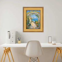 Load image into Gallery viewer, Wide Gold Leaf Flat Panel Picture Frame 