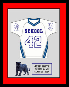 High School Lacrosse Senior Award Night Gift Idea - Jersey Frame Print  ModernMemoryDesign.com 