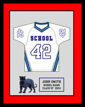 Load image into Gallery viewer, High School Lacrosse Senior Award Night Gift Idea - Jersey Frame Print  ModernMemoryDesign.com 