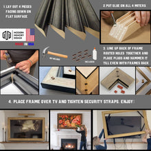 Load image into Gallery viewer, 43 Inch TV Picture Frame - Decorative Custom frame for 43 inch TV  Modern Memory Design 